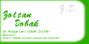 zoltan dobak business card