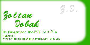 zoltan dobak business card